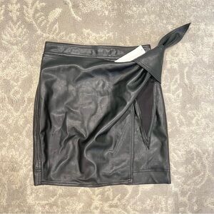 NWT Aqua Faux Leather Wrap Mini Skirt